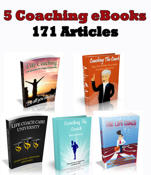 Product picture 5 Life Coach eBooks and 171 Coach articles